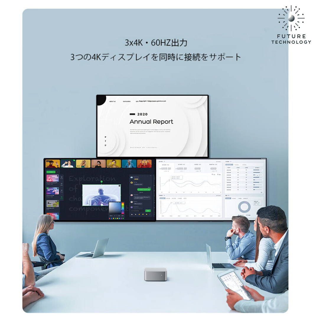 N150 ミニPC Type-c給電 USB4つ ミニPC 2025新型 DDR4 16GB SSD 500GB