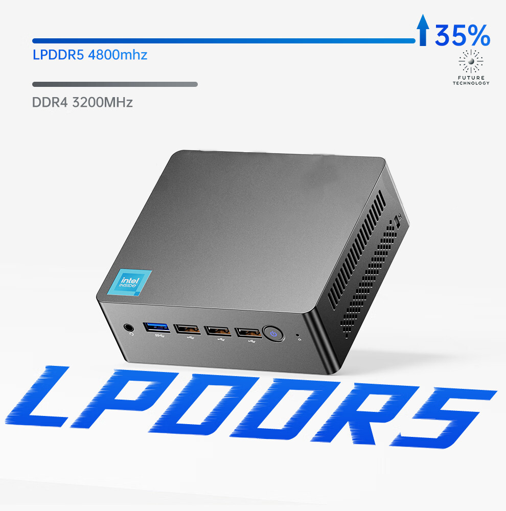 N100 ミニPC-DDR5-16GB/4800MHZ+NVMeSSD500GB mini PC