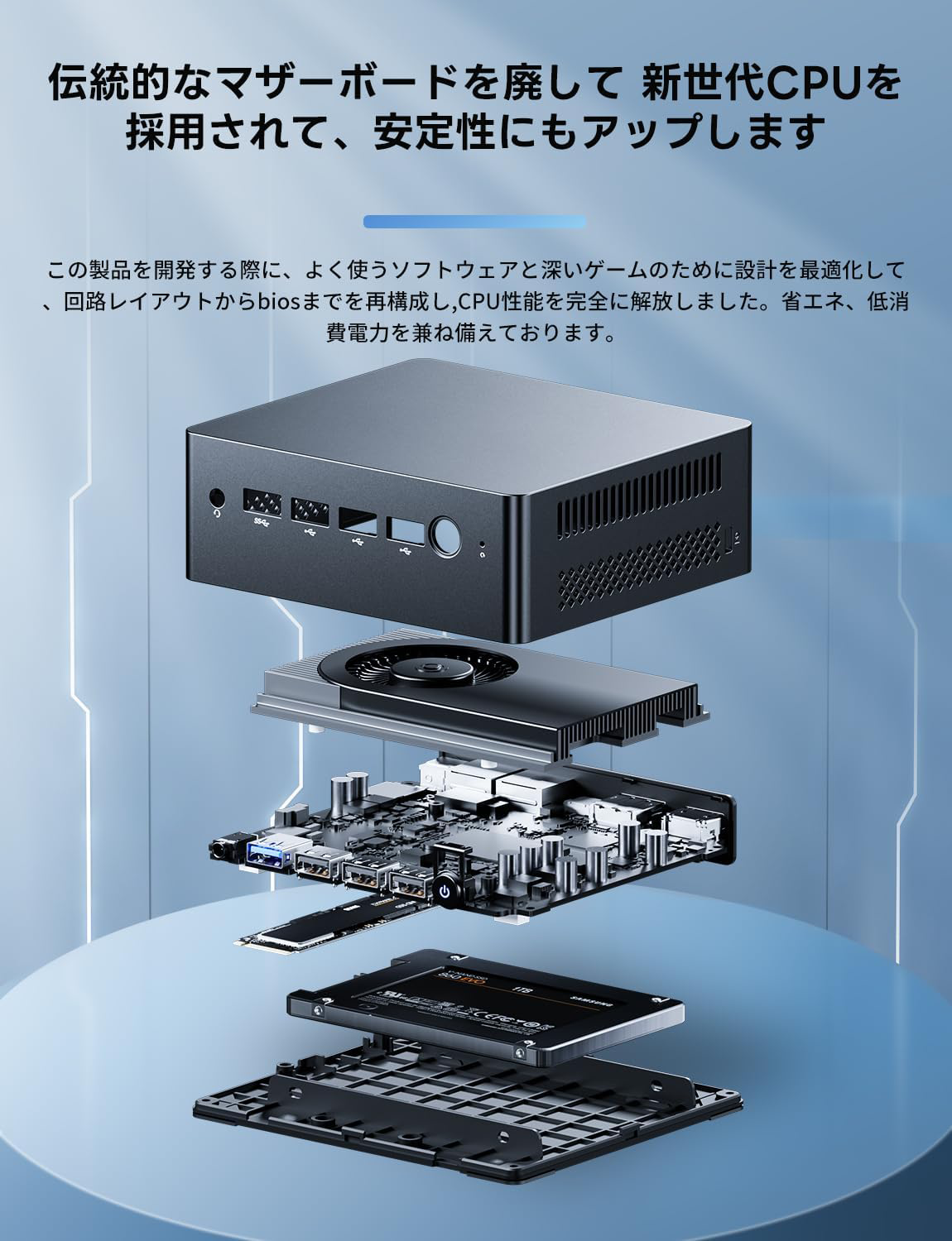 N100 ミニPC-DDR5-16GB/4800MHZ+NVMeSSD500GB mini PC