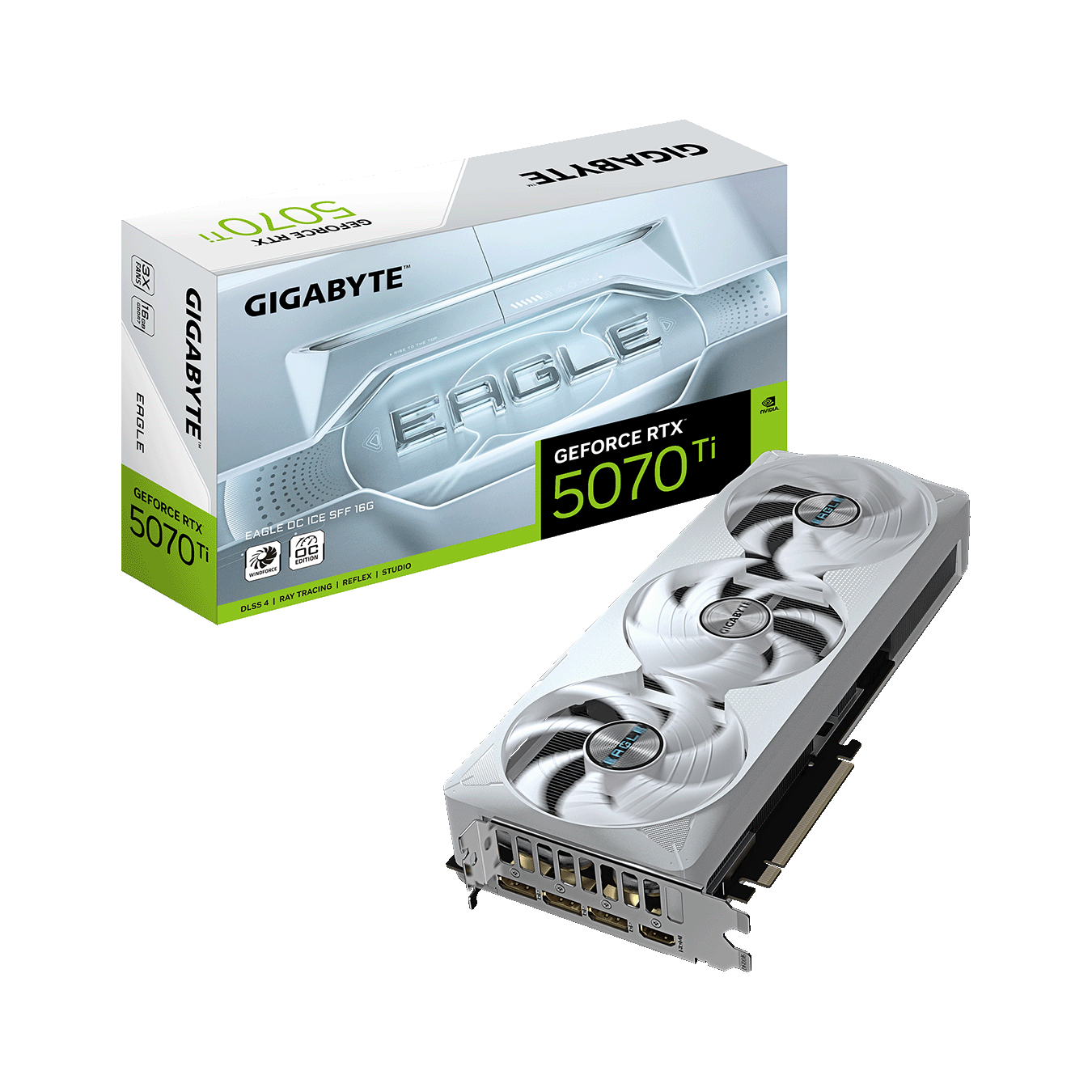 GIGABYTE NVIDIA GeForce RTX5070Ti GDDR7 16GBメモリ搭載