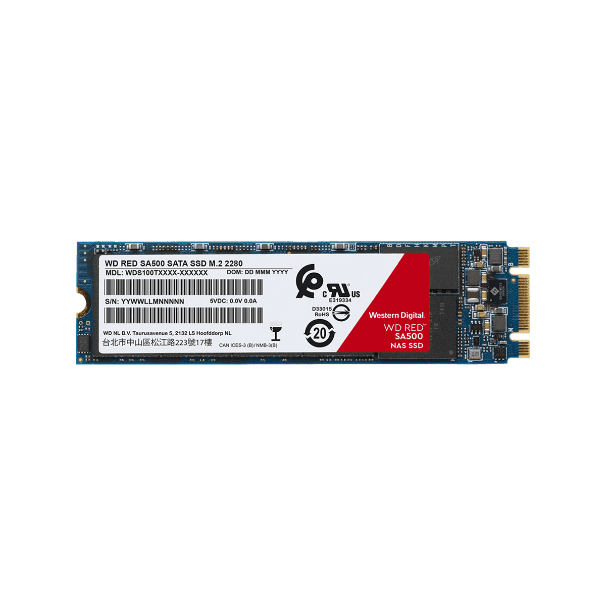 WesternDigital WD Red SA500 NAS向け M.2 SATA接続SSD 2TB WDS200T1R0B
