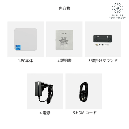 N150ミニPC 新品-DDR5 16GB NVMe SSD 500GB Windows11Pro
