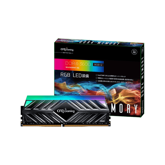 CFD Gaming HX1シリーズ DDR4-3600 デスクトップ用メモリ 8GBx2 (ヒートシンク搭載)